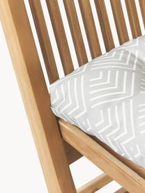Zewnętrzna poduszka na krzesło Milano, Jasny szary, biały, S 40 x D 40 cm