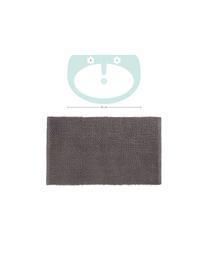 Tappeto bagno grigio scuro Anja, Cotone, Grigio scuro, Larg. 50 x Lung. 80 cm