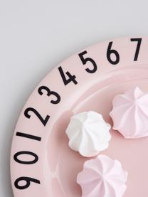 Ontbijtset Numbers, 3-tlg, Melamine, Roze, zwart, 21 x 7 cm