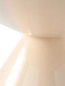 Mesa de centro redonda Zig Zag, Plástico pintado, Beige claro, Ø 60 cm