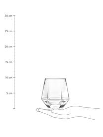 Mondgeblazen waterglazen Jaxon in transparant, 4 stuks, Glas, Transparant, Ø 9 x H 10 cm, 310 ml