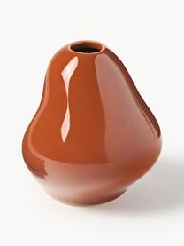 Vases en grès Madhuri, 3 élém., Grès cérame, Orange, Lot de différentes tailles