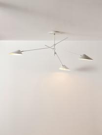 Lampada da soffitto grande Neron, Decorazione: metallo ottonato, Bianco, Larg. 173 x Prof. 170 cm