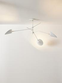 Lampada da soffitto grande Neron, Decorazione: metallo ottonato, Bianco, Larg. 173 x Prof. 170 cm