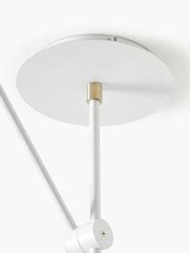 Lampada da soffitto grande Neron, Decorazione: metallo ottonato, Bianco, Larg. 173 x Prof. 170 cm