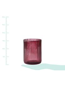 Kleine Glas-Vase Rubio, Glas, Bordeaux, transparent, Ø 11 x H 15 cm