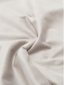 Fluwelen kussenhoes Marilyn met franjes, Bekleding: fluweel (100% polyester), Franjes: 100% viscose, Grijs, B 45 x L 45 cm