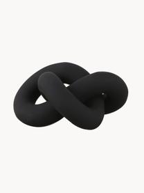 Oggetto decorativo dipinto a mano in ceramica Knot, alt. 9 cm, Ceramica, Nero, Larg. 19 x Alt. 9 cm