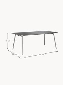 Table de jardin Teglgård, Anthracite, argenté, larg. 180 x haut. 90 cm