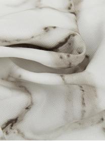 Povlak na polštář s mramorovým vzorem Malin, Mramorový vzor, bílá