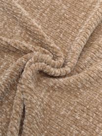 Weiche Chenille-Decke Beckett in Beige, 100% Polyester, Beige, B 130 x L 170 cm