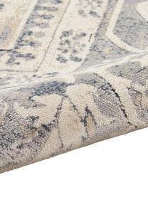 Vintage vloerkleed Malta in blauw-beige, 90% polypropyleen, 10% chenille, Ivoorkleurig, blauwtinten, B 120 x L 170 cm (maat S)