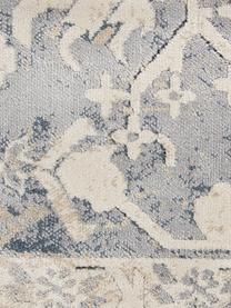 Vintage vloerkleed Malta in blauw-beige, 90% polypropyleen, 10% chenille, Ivoorkleurig, blauwtinten, B 120 x L 170 cm (maat S)