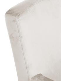 Fluwelen armstoel Boston, Bekleding: fluweel (hoogwaardig poly, Poten: massief gelakt beukenhout, Fluweel beige, B 60 x D 60 cm