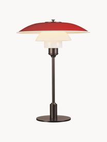 Velká stolní lampa PH 3½-2½, ručně foukaná, Červená, měděná, Ø 33 cm, V 45 cm