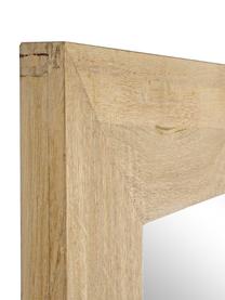 Specchio quadrato da parete con cornice in legno di Paulownia Tiziano, Cornice: legno di Paulownia, Superficie dello specchio: lastra di vetro, Marrone chiaro, Larg. 82 x Alt. 172 cm