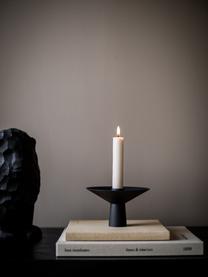 Świecznik Uma, Stal szlachetna malowana proszkowo, Czarny, Ø 14 x W 9 cm