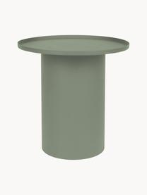 Kulatý kovový odkládací stolek Sverre, Kov s práškovým nástřikem, Šalvějově zelená, Ø 46 cm, V 45 cm