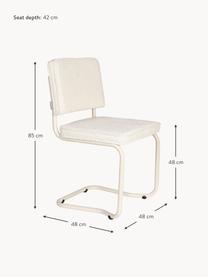Houpací židle Kink, 2 ks, Tlumeně bílá, krémově bílá, Š 48 cm, H 48 cm
