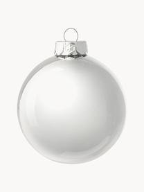 Kerstballen Evergreen mat/glanzend, verschillende formaten, Zilverkleurig, Ø 8 cm, 6 stuks