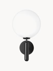 Outdoor wandlamp Miira, Lampenkap: glas, Zwart, wit, B 20 x H 36 cm
