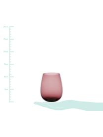 Bolvormige waterglazen Happy Hour in kleur, 6-delig, Glas, Multicolour, Ø 9 x H 11 cm