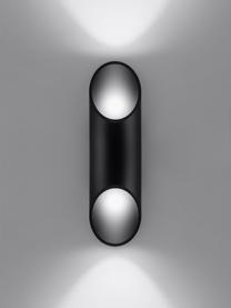 Wandlamp Nixon, Gecoat metaal, Zwart, B 10 x H 30 cm