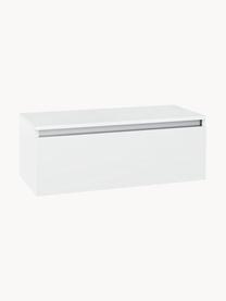 Set lavabo Perth 5 pz, Lampada: alluminio, Superficie dello specchio: vetro a specchio, Bianco, Set in varie misure