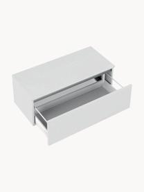 Set lavabo Perth 5 pz, Lampada: alluminio, Superficie dello specchio: vetro a specchio, Bianco, Set in varie misure