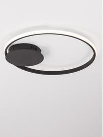 Plafonnier LED à intensité variable Fuline, Noir, Ø 50 x haut. 5 cm