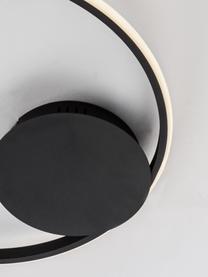Plafón LED regulable Fuline, Pantalla: metal, Anclaje: metal, Negro, Ø 50 x Al 5 cm