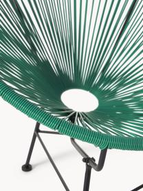Loungesessel Bahia aus Kunststoff-Geflecht, Sitzfläche: Kunststoff, Gestell: Metall, pulverbeschichtet, Grün, B 81 x T 73 cm