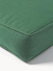 Cojínde asiento alto Zoey, Funda: 100% algodón, Verde oscuro, An 40 x L 40 cm