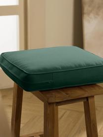Wysoka poduszka na krzesło z bawełny Zoey, Ciemny  zielony, S 40 x D 40 cm