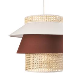 Lampa wisząca z plecionki wiedeńskiej Klea, Jasny beżowy, brązowy, Ø 55 x W 42 cm
