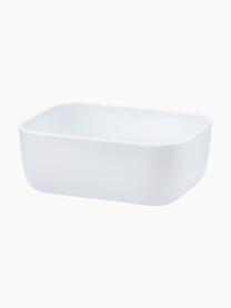 Burriera con coperchio in bambù Box-It, Contenitore: melamina, Coperchio: bambù, Bianco, bambù, Larg. 15 x Alt. 7 cm