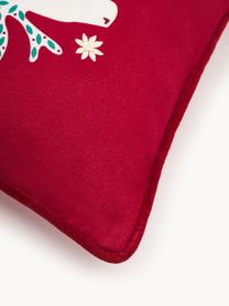 Housse de coussin 45x45 Prancer, Rouge, blanc, larg. 45 x long. 45 cm