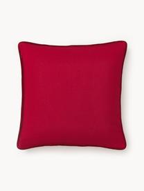 Copricuscino con motivo invernale Prancer, Rivestimento: 100% cotone, Rosso, bianco, Larg. 45 x Lung. 45 cm