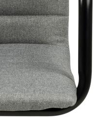 Silla de oficina giratoria Winslow, ajustable en altura, Tapizado: poliuretano, Asiento: 24 kg/m³, Estructura: metal con pintura en polv, Ruedas: plástico, Gris claro, negro, An 45 x Al 58 cm