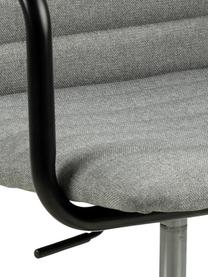 Čalúnená kancelárska otočná stolička Winslow, Svetlosivá, čierna, Š 45 x H 58 cm