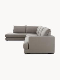 XL-Ecksofa Tribeca, Bezug: 100 % Polyester Der hochw, Gestell: Massives Kiefernholz, Füße: Massives Buchenholz, lack, Webstoff Taupe, B 405 x T 228 cm, Eckteil rechts