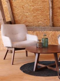 Fotel wypoczynkowy London, Tapicerka: 100% poliester, Nogi: drewno orzecha włoskiego, Beżowy, S 63 x G 65 cm