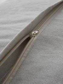Reposapiés puf Gardanne, Funda: 100% lino Alta resistenci, Estructura: madera contrachapada, mad, Lino gris, An 95 x F 95 cm