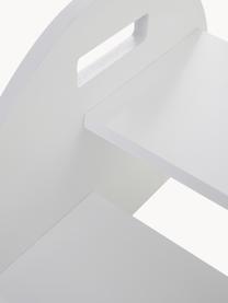 Tabouret pour chambre d'enfant Alvito, MDF, Bois, blanc laqué, larg. 40 x haut. 35 cm