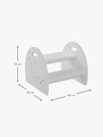 Holz-Kinderhocker Alvito, Mitteldichte Holzfaserplatte (MDF), Holz, weiss lackiert, B 40 x H 35 cm