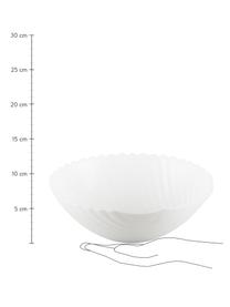 Bol coquille en verre blanc Shell, Ø 24 cm, Verre, Blanc, Ø 24 x haut. 8 cm