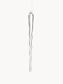 Set di 3 addobbi albero di Natale Icicle, Vetro, Trasparente, Larg. 44 x Alt. 126 cm