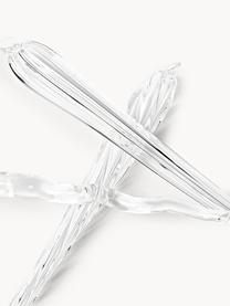 Baumanhänger Icicle, 3er-Set, Glas, Transparent, H 18 cm