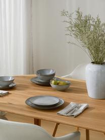 Service de table artisanal Nordic Sea, 4 personnes (12 élém.), Grès cérame, Gris-bleu, chiné, 4 personnes (12 élém.)