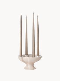 Candelabro de cerámica Leda, Cerámica, Beige claro, Ø 22 x Al 12 cm